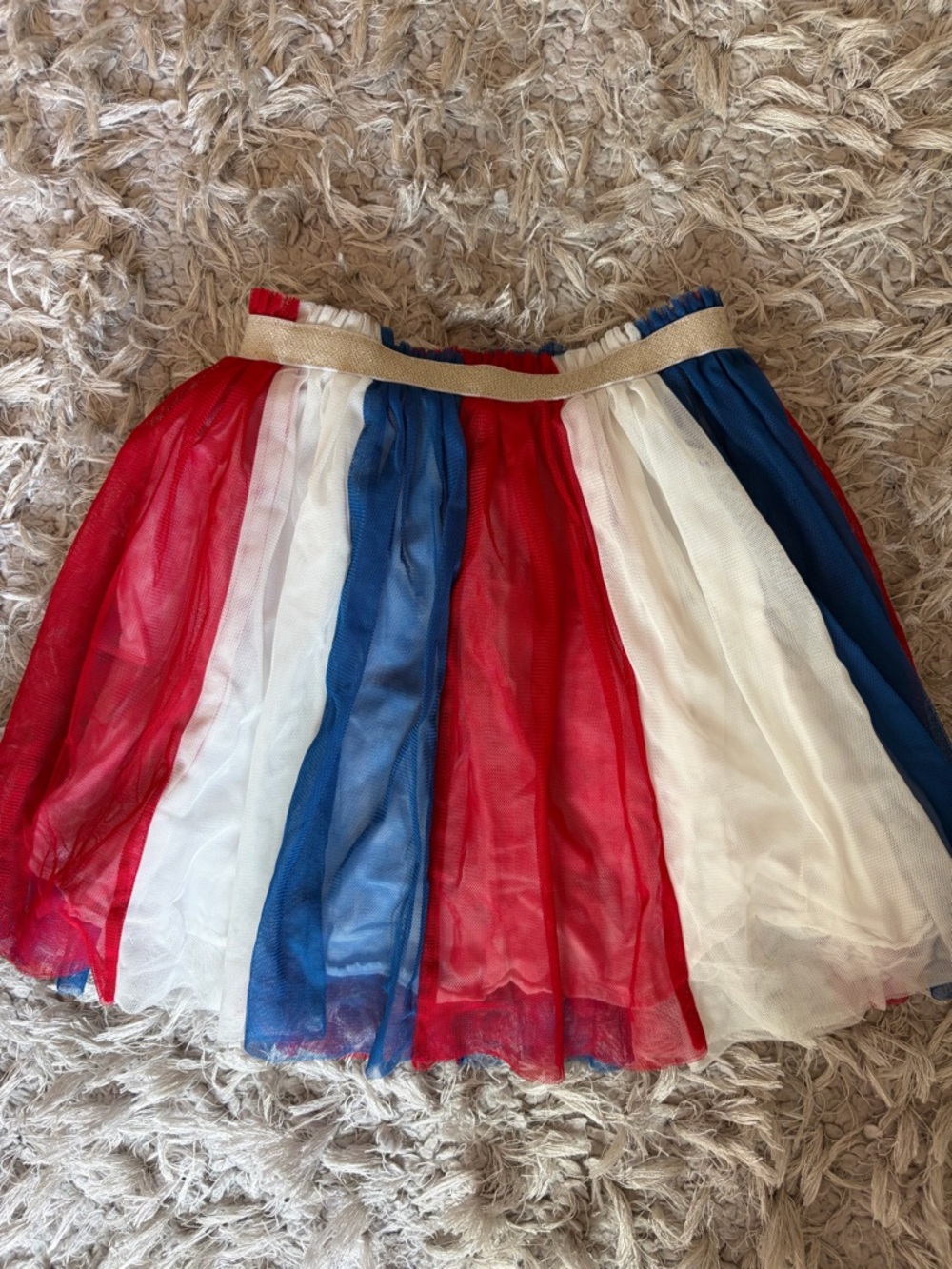 Hanna Anderson Red, White & Blue Tulle Skirt - fun for Memorial Day & 4th